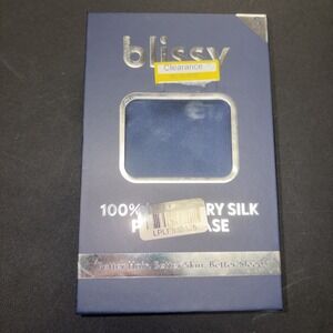 Blissy Standard 100% Mulberry Silk Pillowcase Navy Blue 20693